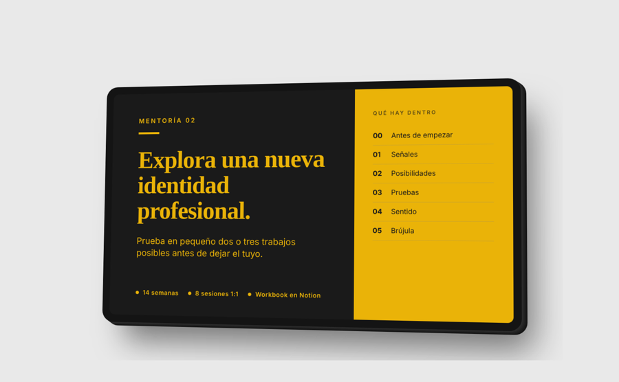 Mentoría Explora una nueva identidad profesional